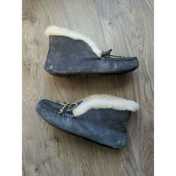 UGG Alena Nightfall Fur Suede Slippers Womens 6 EU 37 - Picture 6 of 10